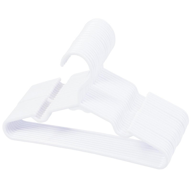 VIIBASE 20-Piece White Baby Nursery Closet Hangers  Non-Slip Laundry Infant Pant Hanger for Newborn Clothes Gift  Ultra-Thin Plastic Hanger for Girl Boy Toddler - Image 1